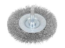 Image of BlueSpot Tools Flat Steel Wire Wheel Brush 75mm x 6mm Arbor