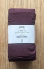 Image of George 100% Brushed Cotton Single Fitted Sheet Burgundy