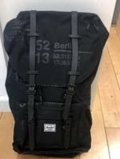 Image of Herschel Little America Mens & Womens Backpack Rucksack - BLACK LETTER