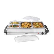 Image of Progress 4 pan Buffet Server Electric Warming Tray Hot Plate for Parties 300W
