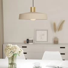 Image of EGLO Valdiola Pendant Light Sand Beige Ceiling Single Lamp Metal Modern New