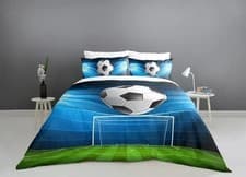 Image of 3D Football Print Duvet Cover Set Microfiber Bedding Set Kids Adults Bed Decor