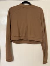 Image of Adidas ID Cropped Long sleeve Raw Dessert Tee in size L