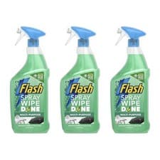 Image of Flash Spray Wipe Done Apple Blossom Anti Bacterial Cleaning Spray 800 ML x 3