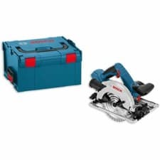 Image of Bosch 18v GKS 18V-57 GX  165mm Cordless Circular Saw Inc Guide Rail Base + LBoxx