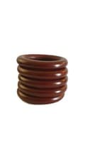 Image of 35mm 45mm Wooden curtain hanging ring hooks with eyes Oak White Mahogany Wood UK