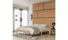 Image of Home Kaycie Double Wooden Bed Frame - Pine - UK SELLER