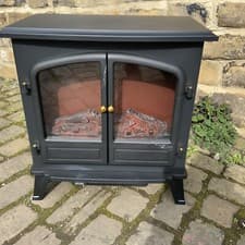 Image of Focal Point Weybourne 1850W Matt Black Electric Stove, Cosmetic Damage RRP £260