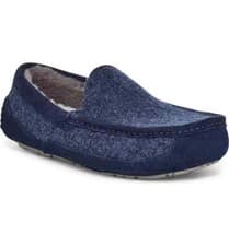 Image of UGG Ascot Wool Loafer Slippers Men's Moccasins Suede UGGpure Lined Size 9 - 10