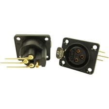 Image of Cliff CP30082 XLR Connector Right Angle 3-Pin Sleeve Socket Black