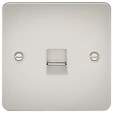 Image of Flat Plate Telephone extension socket - pearl