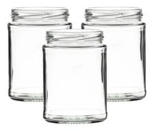 Image of 24 x 500ml Glass Jars with Gold Lids – Round Glass Jars – 82mm Twist-Off Lid NEW