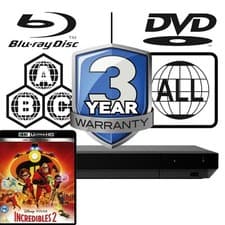 Image of Sony Blu-ray Player UBP-X700K All Zone Code Free MultiRegion 4K & Incredibles 2