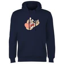 Image of Official Looney Tunes Tasmanian Devil Face Adults Hoodie - Navy