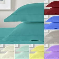 Image of 400 Thread Count Pillowcases 100% Egyptian Cotton Oxford Pillow Cases Pack of 4