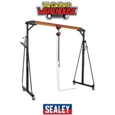 Image of Sealey SG500KIT Portable Lifting Adjustable Gantry Crane 0.5 Tonne & Hoist C