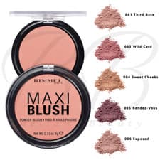 Image of RIMMEL Maxi Blush Face Blusher Compact Pressed Powder 9g *CHOOSE SHADE* NEW