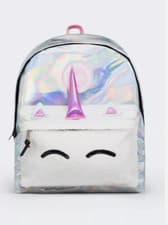 Image of Hype Pink Holographic Unicorn Horn Pocket Crest Backpack