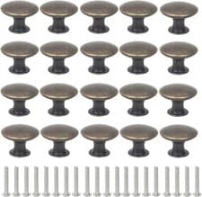 Image of 20 Pcs 30mm Vintage Cabinet knobs,Drawer Door knobs,knobs for cupboards,Bronze