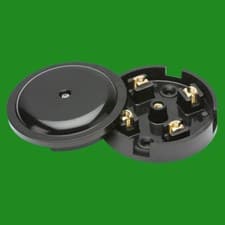 Image of 20A 79mm Junction Box 4 Terminal Black Electrical Connection Selective Entry