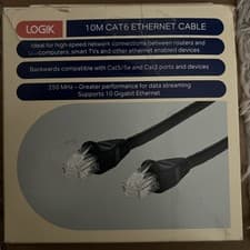 Image of LOGIK CAT6 Ethernet Cable - 10M - DAMAGED BOX