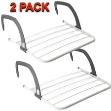 Image of 🔥2x Deluxe Over Radiator Clothes Airer 5 Bar Rail Dryer Laundry Towel Hanger UK
