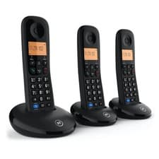 Image of BT Digital Cordless Phone Everyday Trio Basic Call Blocking Black 1 Warranty