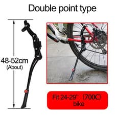 Image of Heavy Duty Adjustable Mountain Bike Bicycle Cycle Prop Side Rear Kick Stand New