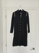 Image of Mint Velvet, black, long sleeve, casual shirt dress size XS 8.New