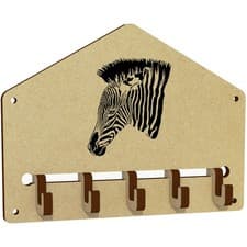 Image of 'Zebra Head' Wall Mounted Key Hooks / Holder (WH00065982)