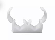 Image of 15MM TALON WHITE DOUBLE HINGED PIPE CLIP PACK OF 50 - TD15