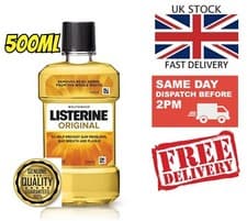 Image of 500ml LISTERINE Original Mouthwash Antiseptic Reduce Plaque & Bad Breath X 2