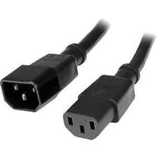 Image of Startech 1 Ft Standard Computer Power Cord Extension C14 To C13 30cm