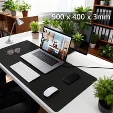 Image of Black 90x40cm Extra Large Anti Slip Gaming Mouse Mat PC Laptop Keyboard Desk Pad