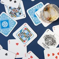 Image of Suck UK Beer Mat Playing Cards – 52 Card Deck + 2 Jokers, Drink Marker Set
