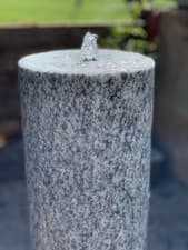 Image of Solid stone granite twist water feature fountain, 50cm H, grey, complete kit!