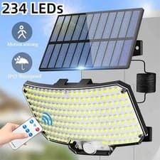 Image of Solar Power LED Wall Light Security Outdoor Garden Flood Lamp PIR Motion Sensor