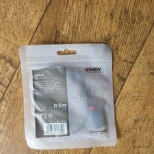 Image of LINDY 36885 0.5 m USB 2.0 Type C to A Cable, Anthra Line, Black