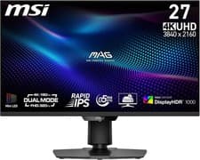 Image of MSI MAG 274UPDF E16M, 27Inch, 4K UHD, 3840x2160, Gaming Monitor, Black - Refurb
