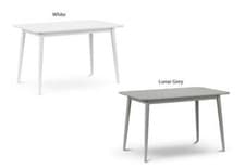 Image of Julian Bowen Torino Grey and White Rectangular Dining Table