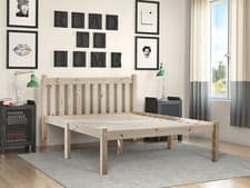 Image of 4ft Small Double HEAVY DUTY Solid Pine Bed Frame - Very Strong (EB1)