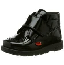 Image of New Girls Kickers Fragma Hi Shine Strap Ankle Boots Black Size EUR 25