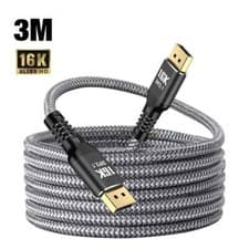 Image of 3mt DisplayPort Cable 2.0 16K 10K 8K 4K DP1.4 DP1.2 HBR3 16K (15360x8640) @ 60Hz