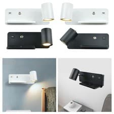 Image of Modern LED Gu10 Light Adjustable Wall Sconce Bedside Reading Wall Lamp