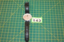 Image of KANGOL GENTS BLACK LEATHER STRAP WATCH A143