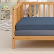 Image of Cot Bed Fitted Sheets 100% Cotton Jersey soft and breathable Cot Sheet Pack of 2