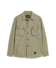 Image of SUPERDRY Light Khaki Utility/Military Style Overshirt Jacket / Shacket $129.95