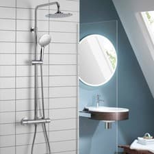 Image of Aqualisa Deco Thermostatic Mixer Shower Round Bar Valve Chrome DECO.RND.SC.CH