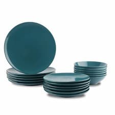 Image of Stoneware 18Pc Dinner Set Crockery Plates Bowls Tableware Dining Service for 6
