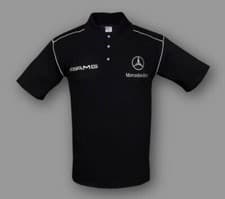Image of Mercedes AMG new Polo-Shirt Motor Sport Fan Apparel with Car Logo Embroidery